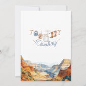 A Little Cowboy Western Canyon Baby Shower  招待状 (裏面)