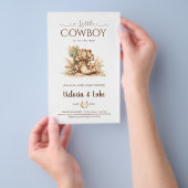 A Little Cowboy Western Theme Boy Baby Shower  チラシ (ハンドル)