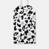 A Little Cowboy Wild West Boy Blue Thank You Favor ギフトタグ (裏面)