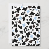 A Little Cowboy Wild Western Boy Blue Baby Shower 招待状 (裏面)