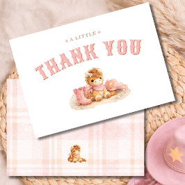 A Little Cowgirl Baby Girl Shower Thank You サンキューカード
