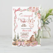 A little cowgirl baby shower 招待状 (スタンド正面)