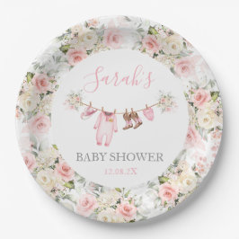 A little Cowgirl Baby Shower Girl ペーパープレート