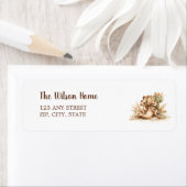 A Little Cowgirl Cowboy Baby Shower Return Address ラベル (インサイチュ)