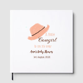 A little cowgirl is on it's way orange baby shower ゲストブック