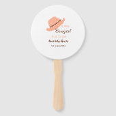 A little cowgirl is on it's way orange baby shower ハンドファン (裏面)