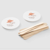 A little cowgirl is on it's way orange baby shower ハンドファン (組立なし)