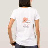 A little cowgirl is on it's way orange baby shower tシャツ (裏面)