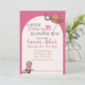 A little cowgirl is on the way baby shower  招待状 (スタンド正面)