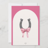 A little cowgirl is on the way baby shower  招待状 (裏面)