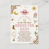 A Little Cowgirl Is on The Way Cute Baby Shower エンクロージャーカード (正面)