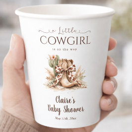 A little Cowgirl On The Way Girl Baby Shower 紙コップ
