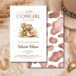 A Little Cowgirl Western Boho Girl Baby Shower  チラシ