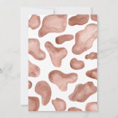 A Little Cowgirl Western Girl Baby Shower Arched 招待状 (裏面)