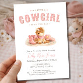 A Little Cowirgl Is On The Way Baby Shower  招待状