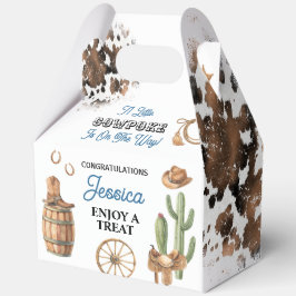 A Little Cowpoke is on the Way 5"w x 3"l x 6.5"h フェイバーボックス