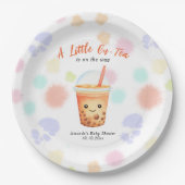 A Little Cu-Tea Bubble Tea Baby Shower ペーパープレート (正面)