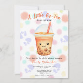 A Little Cu-Tea Bubble Tea Baby Shower 招待状 (正面)