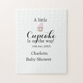 A little cupcake is on its way baby shower name da ジグソーパズル