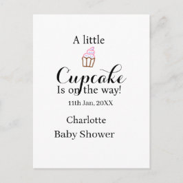 A little cupcake is on its way baby shower name da ポストカード