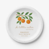 A Little Cutie Baby Shower ペーパープレート (正面)