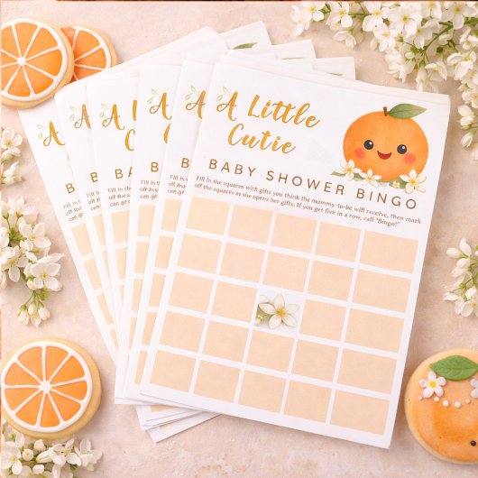 A Little Cutie -  Baby Shower Bingo Game 便箋