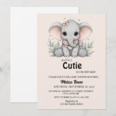 A Little Cutie Baby Shower Invitation 招待状 (正面/裏面)