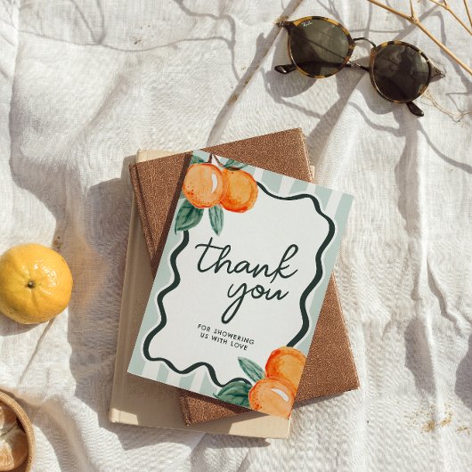 A Little Cutie Baby Shower Thank You サンキューカード