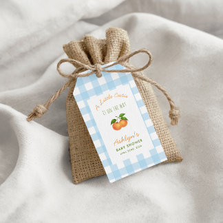 A Little Cutie Citrus Blue Baby Shower Gift Tag ギフトタグ