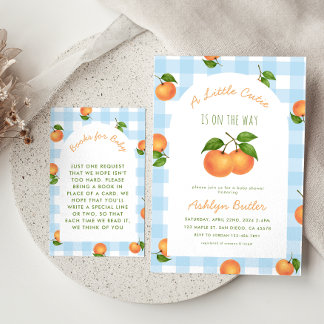 A Little Cutie Citrus Blue Books for Baby Card エンクロージャーカード