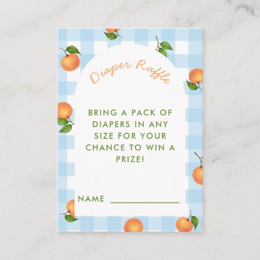A Little Cutie Citrus Blue Diaper Raffle Card エンクロージャーカード (正面)