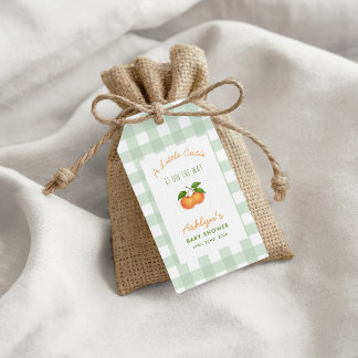 A Little Cutie Citrus Green Baby Shower Gift Tag ギフトタグ