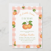 A Little Cutie Citrus Pink Baby Shower Invitation 招待状 (正面)