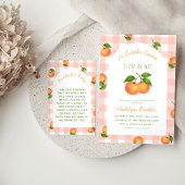 A Little Cutie Citrus Pink Baby Shower Invitation 招待状