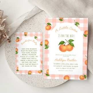 A Little Cutie Citrus Pink Books for Baby Card エンクロージャーカード