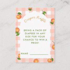 A Little Cutie Citrus Pink Diaper Raffle Card エンクロージャーカード