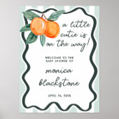 A Little Cutie Gender Neutral Baby Shower Welcome ポスター (正面)
