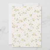 A Little Cutie is On the Way Baby Shower 招待状 (裏面)