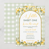 A little cutie is on the way Baby Shower Summer 招待状 (正面/裏面)