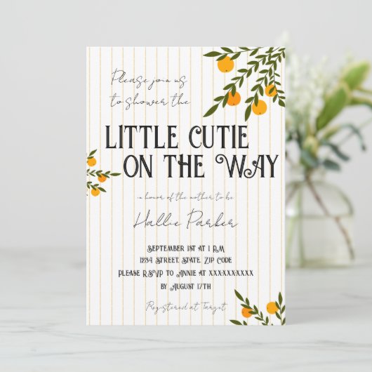 A Little Cutie is On The Way Invitation 招待状 (スタンド正面)