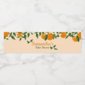 A Little Cutie Orange Baby Shower ペットボトルラベル (シングルラベル)