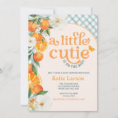 A Little Cutie Orange Baby Shower Invitation |  招待状 (正面)