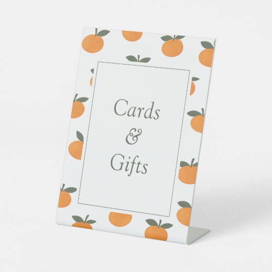 A Little Cutie Orange Citrus Modern Cards & Gifts 台座サイン (正面)