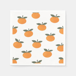 A Little Cutie Orange Gender Neutral Baby Shower スタンダードカクテルナプキン