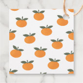 A Little Cutie Orange Gender Neutral Baby Shower フェイバータグ (裏面)