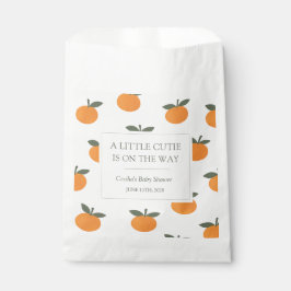 A Little Cutie Orange Gender Neutral Baby Shower フェイバーバッグ