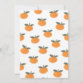 A Little Cutie Orange Gender Neutral Baby Shower 招待状 (裏面)