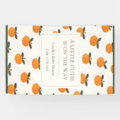 A Little Cutie Orange Gender Neutral Baby Shower 横断幕 (横)