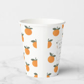 A Little Cutie Orange Gender Neutral Baby Shower 紙コップ (右)