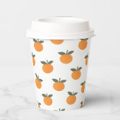 A Little Cutie Orange Gender Neutral Baby Shower 紙コップ (裏面)